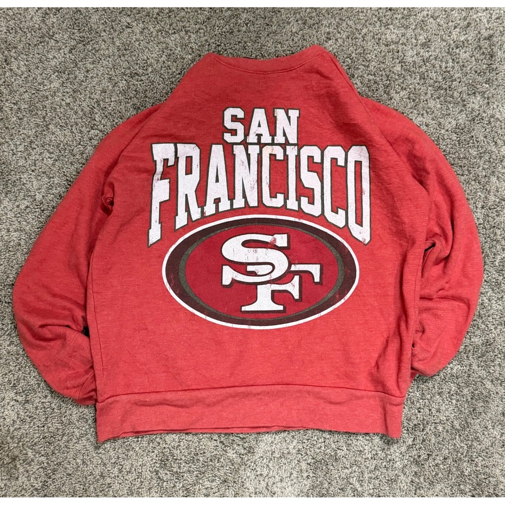 NFL Team Apparel San Francisco 49ers Red Heathered Sweatshirt Mens Large